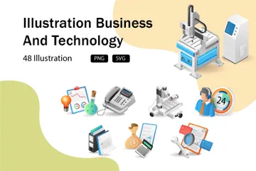 Business And Technology Illustration Pack