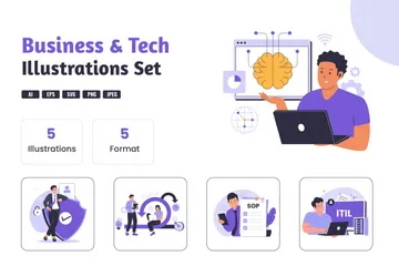 Business And Technology Illustration Pack