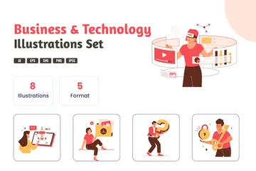 Business And Technology Illustration Pack