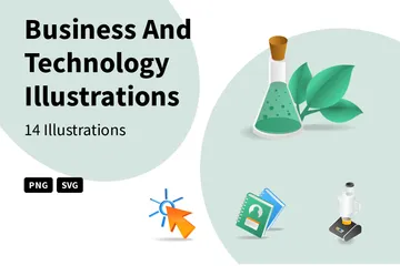 Business And Technology Illustration Pack