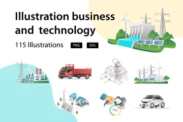 Business And Technology Illustration Pack