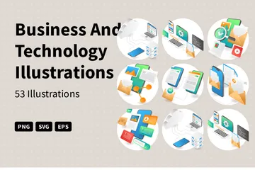 Business And Technology Illustration Pack