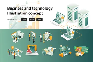 Business And Technology Illustration Pack