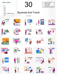 Business And Travel Illustration Pack