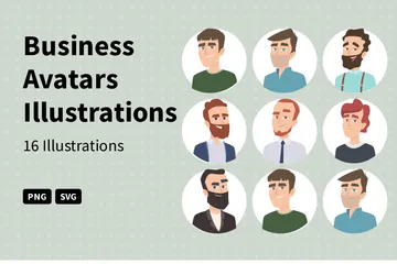 Business-Avatare Illustrationspack