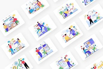 Business Chart Analyst Illustration Pack