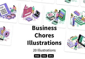 Business Chores Illustration Pack