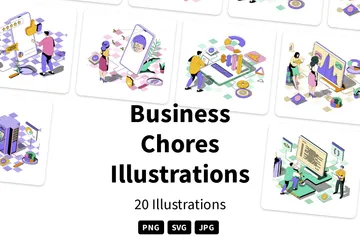 Business Chores Illustration Pack
