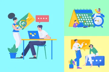 Business Collaboration Illustration Pack