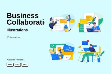 Business Collaboration Illustration Pack