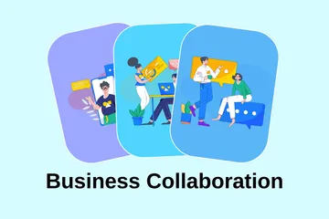 Business Collaboration Illustration Pack