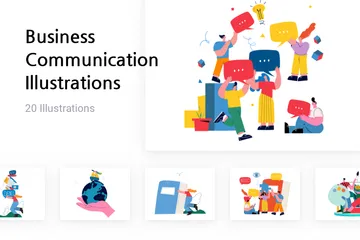 Business Communication Illustration Pack