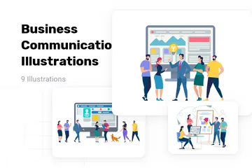 Business Communication Illustration Pack