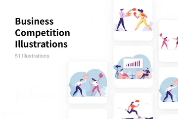 Business Competition Illustration Pack