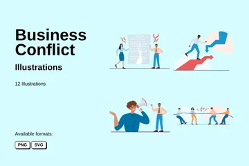 Business Conflict Illustration Pack