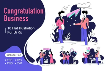 Business Congratulation Illustration Pack