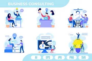 Business Consulting Illustration Pack