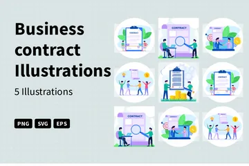 Business Contract Illustration Pack