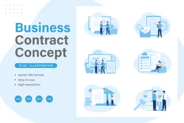 Business Contract Illustration Pack