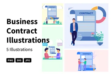 Business Contract Illustration Pack