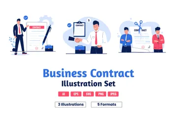 Business Contract Illustration Pack