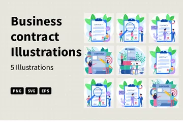 Business Contract Illustration Pack