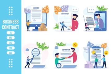 Business Contract Illustration Pack