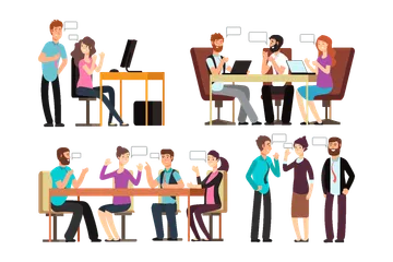 Business Conversation Illustration Pack