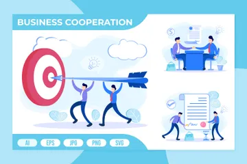 Business Cooperation Illustration Pack