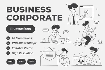 Business Corporate Illustration Pack