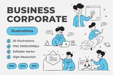 Business Corporate Illustration Pack
