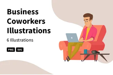Business Coworkers Illustration Pack