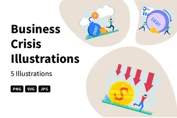 Business Crisis Illustration Pack
