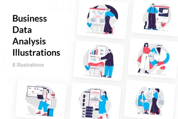 Business Data Analysis Illustration Pack