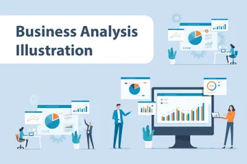 Business Data Analytics Illustration Pack