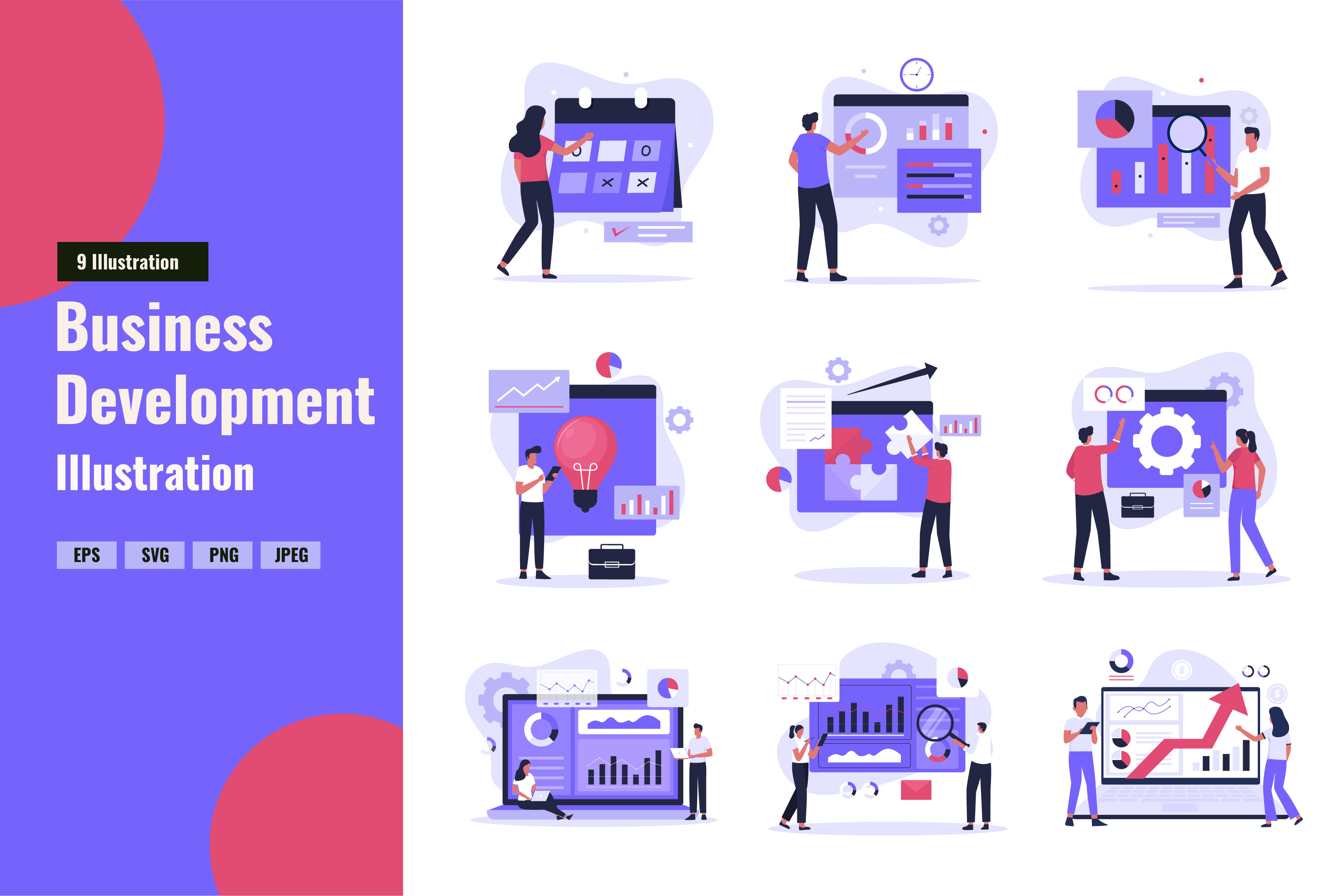 Business Development Illustration Pack - 9 Free Download Business ...