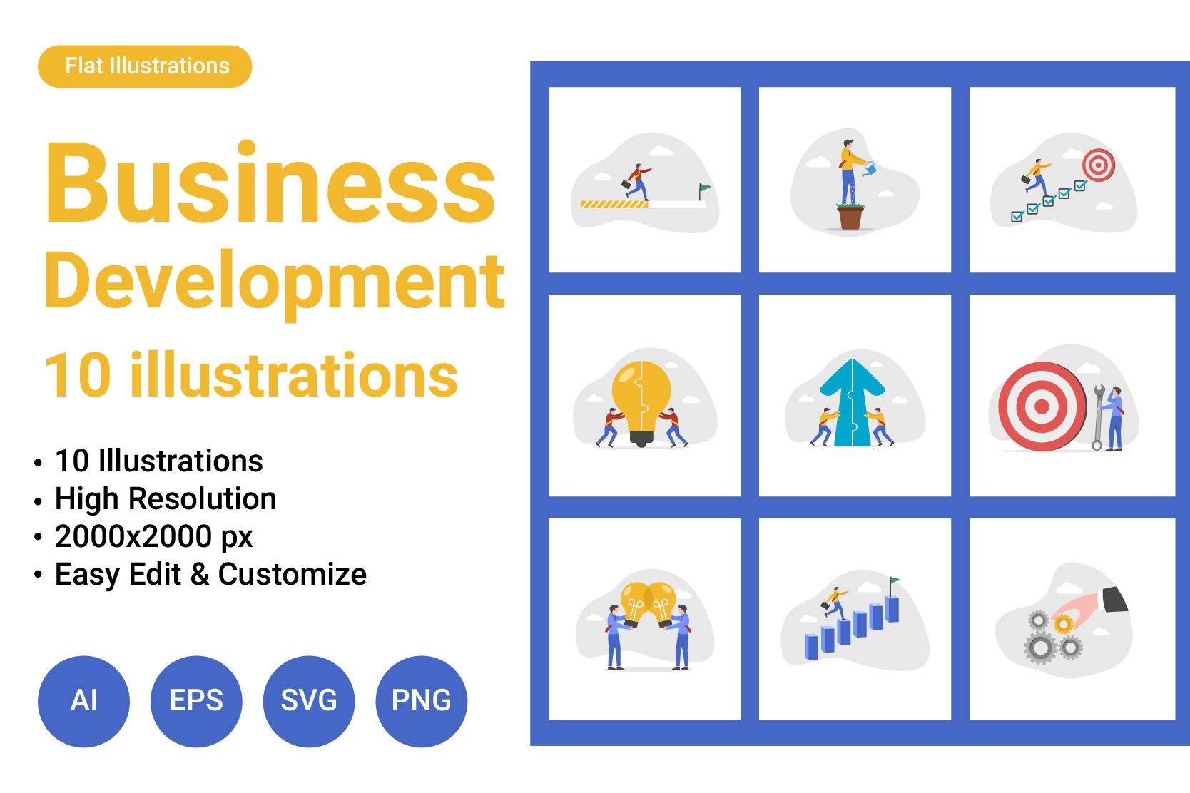 Premium Business Development Illustration pack from Business Illustrations