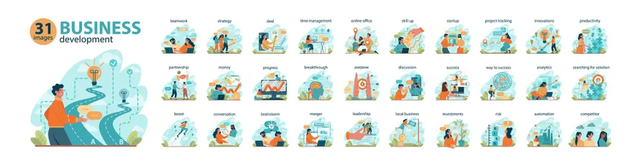 Business Development Illustration Pack