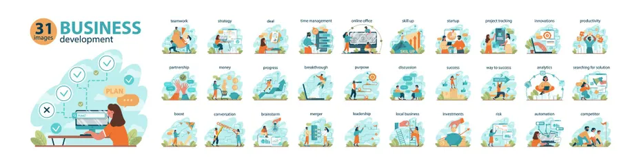 Business Development Illustration Pack