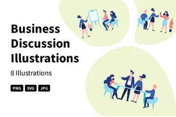 Business Discussion Illustration Pack