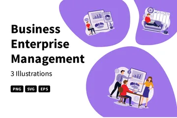 Business Enterprise Management Illustration Pack