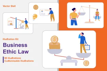 Business Ethic Law Illustration Pack
