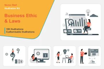 Business Ethics & Laws Illustration Pack