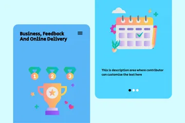 Business, Feedback And Online Delivery Illustration Pack