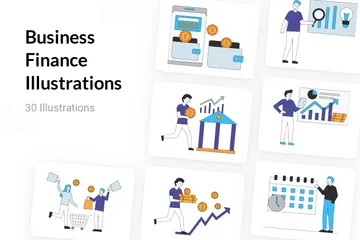 Business Finance Illustration Pack