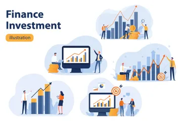 Business Finance Investment Illustration Pack