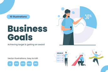 Business Goals Illustration Pack