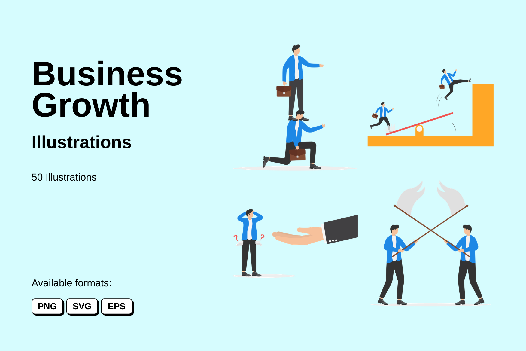 Premium Business Growth Illustration pack from Business Illustrations