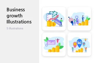 Business Growth Illustration Pack