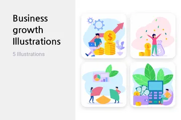 Business Growth Illustration Pack